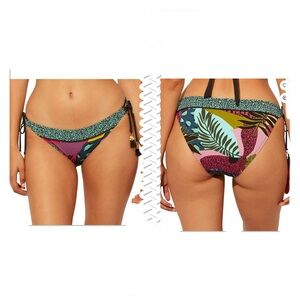 Bleu Rod Beattie Tropical Print Tie-Side Bikini Bottom Size 12